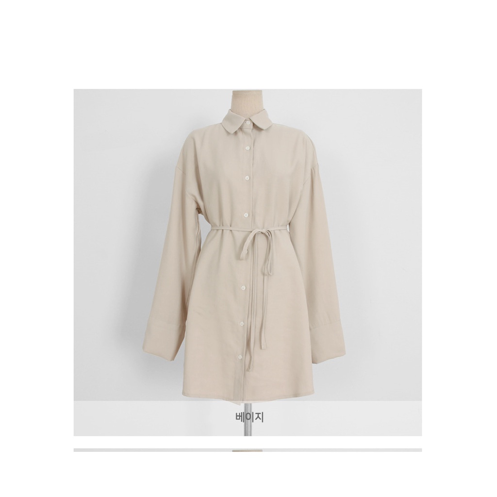 Đầm sơ mi tay dài/Áo khoác dệt kim không tay thời trang thanh lịch cho nữ