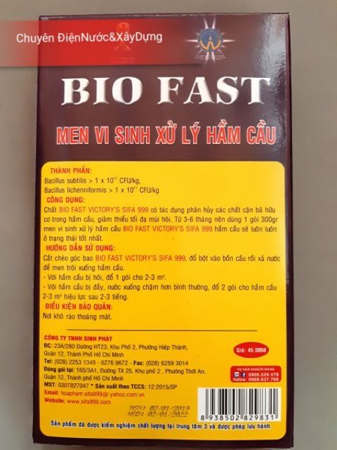 Men Vi Sinh Xử Lý Hầm Cầu SiFa 280gr