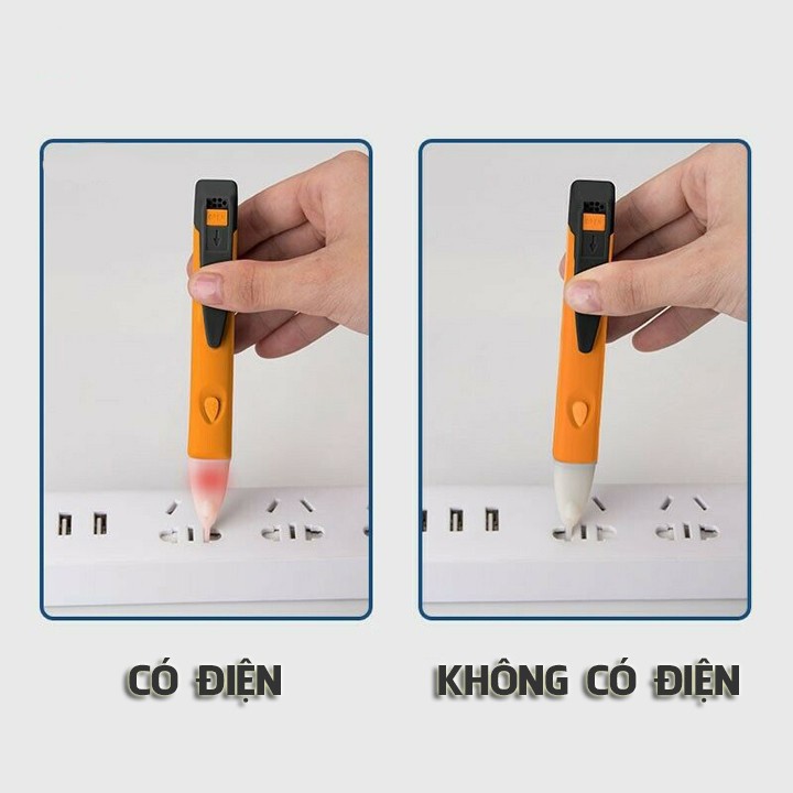 Bút thử điện kĩ thuật số an toàn có đèn LED nhấp nháy có âm báo siêu nhạy VD02