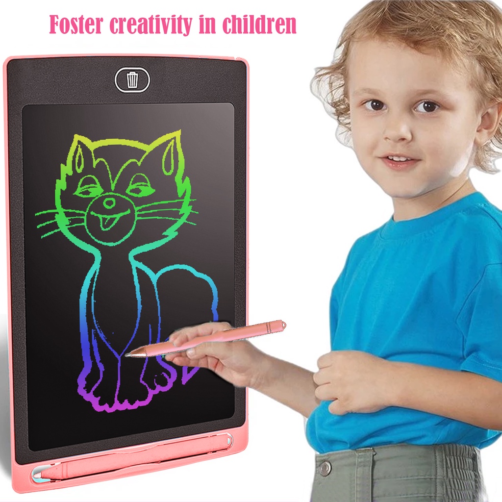 Bảng vẽ tự xóa điện tử 3D ANDY'S KIDS bảng viết vẽ thông minh 6.5 inch màn hình LCD đa sắc đồ họa đẹp kèm bút dạy học