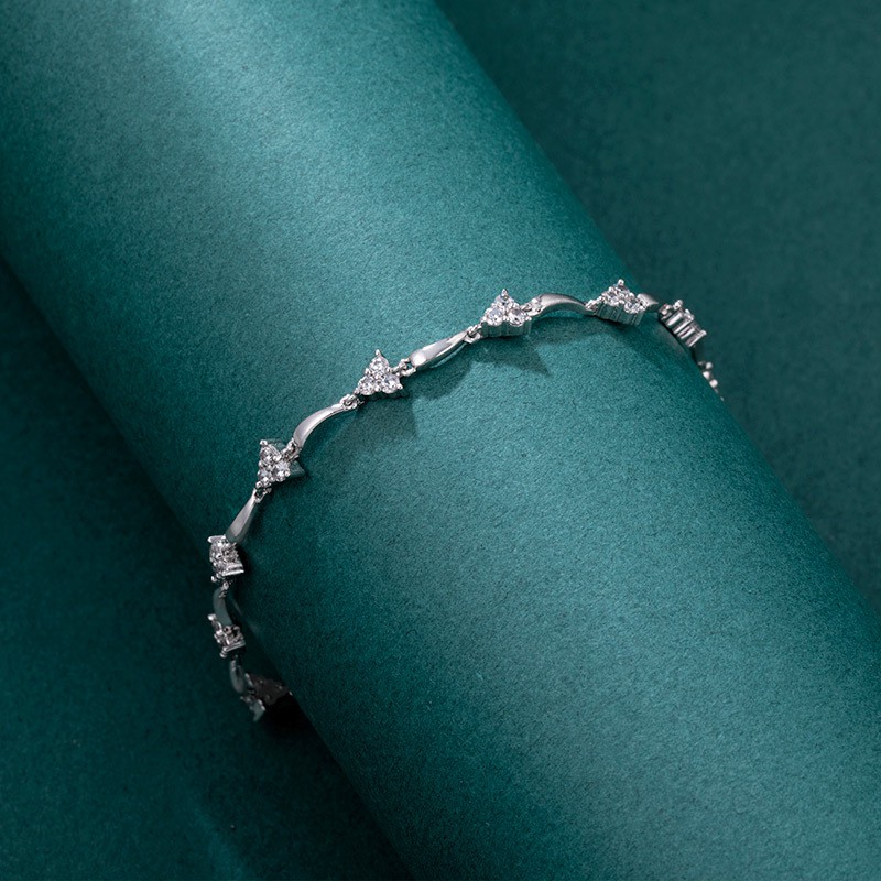 Vòng Tay Nữ Mạ Vàng Trắng, Đính Đá Nhã Nhẹn Sang Trọng  - XPLT20