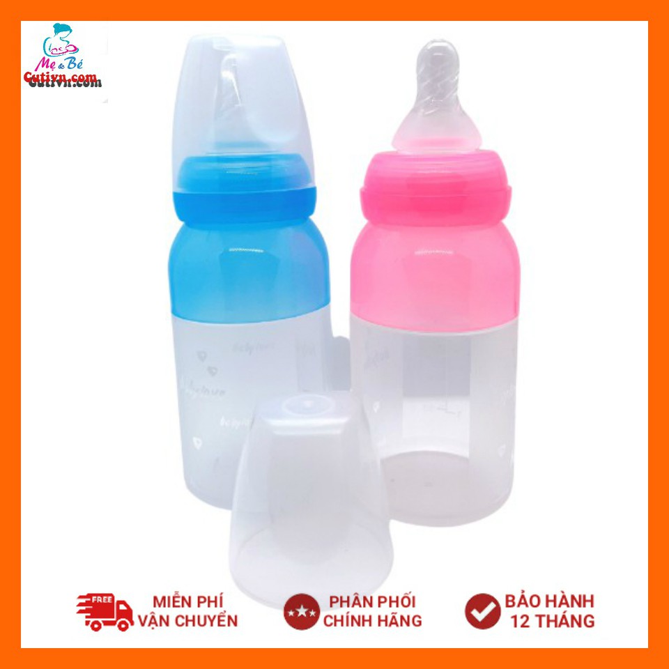 Bình sữa silicon siêu mềm baby love cổ chuẩn thân mềm 110ml tối đa 150ml cho bé