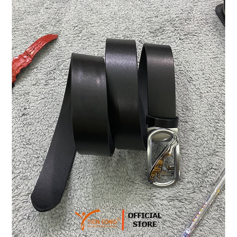 Thắt Lưng Nam da bò 2 lớp cao cấp đầu khóa thời trang TIẾN CÔNG TCN1199