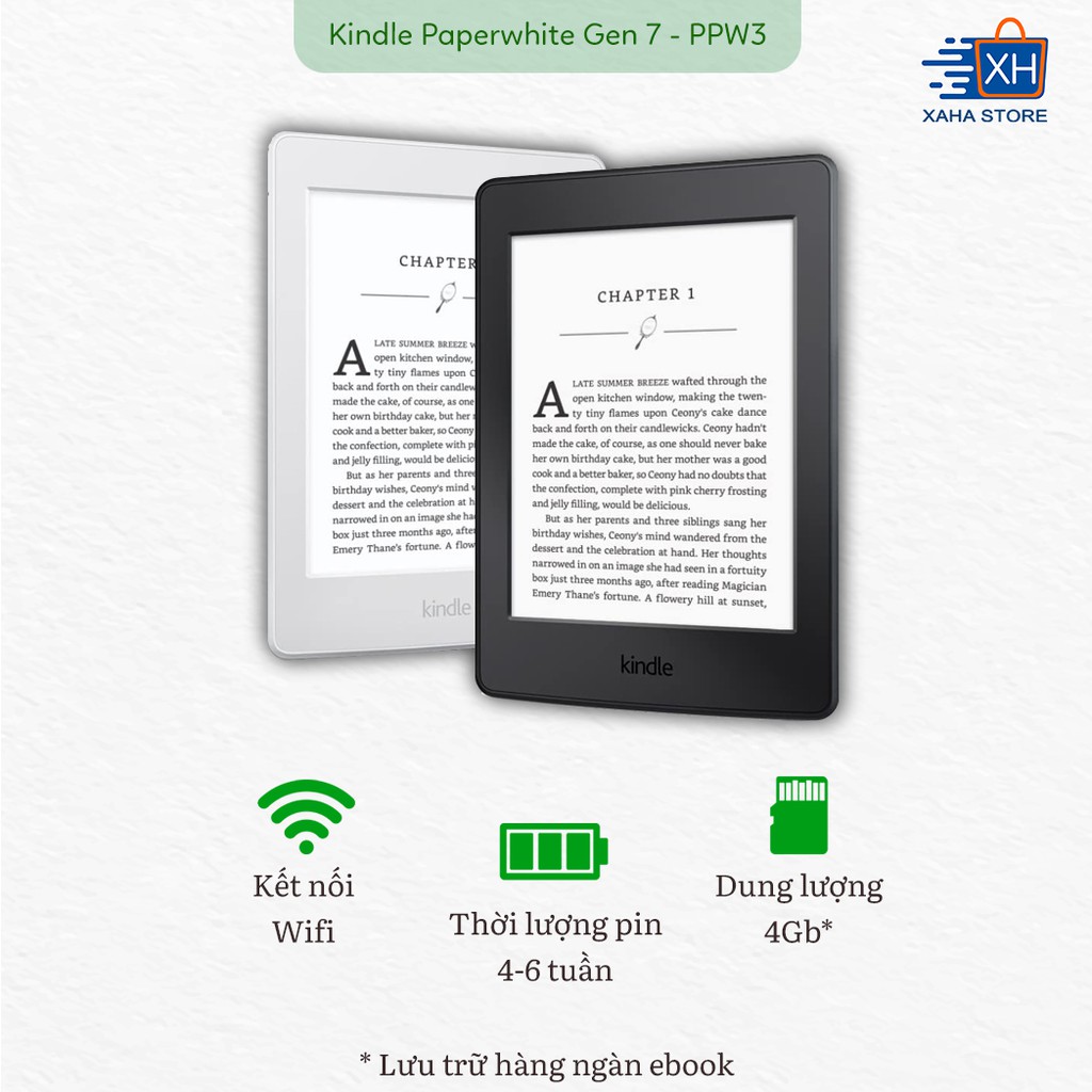 Máy đọc sách Kindle Paperwhite 3 - 7th Generation ⚡️ New 100%, nguyên seal hộp ⚡️ Mua