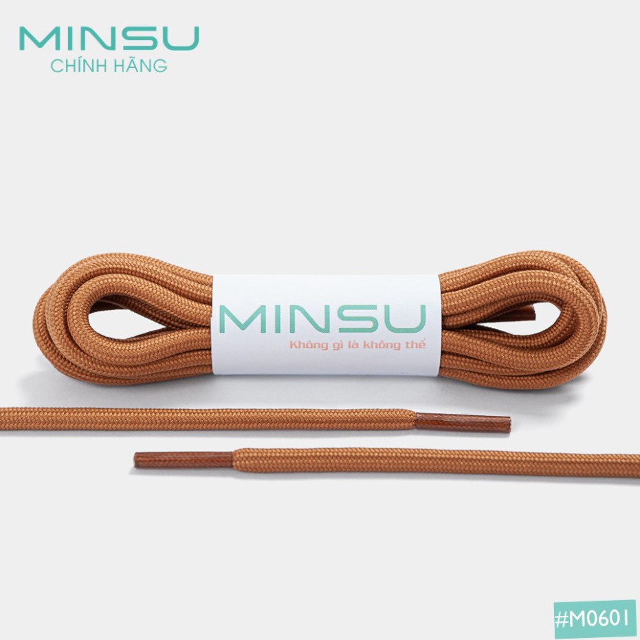 Dây Giày Tròn Chính Hãng MINSU M0601, Dây Giày Bản Tròn 110cm Nhiều Màu Sắc Cho Các Loại Giày Thể Th