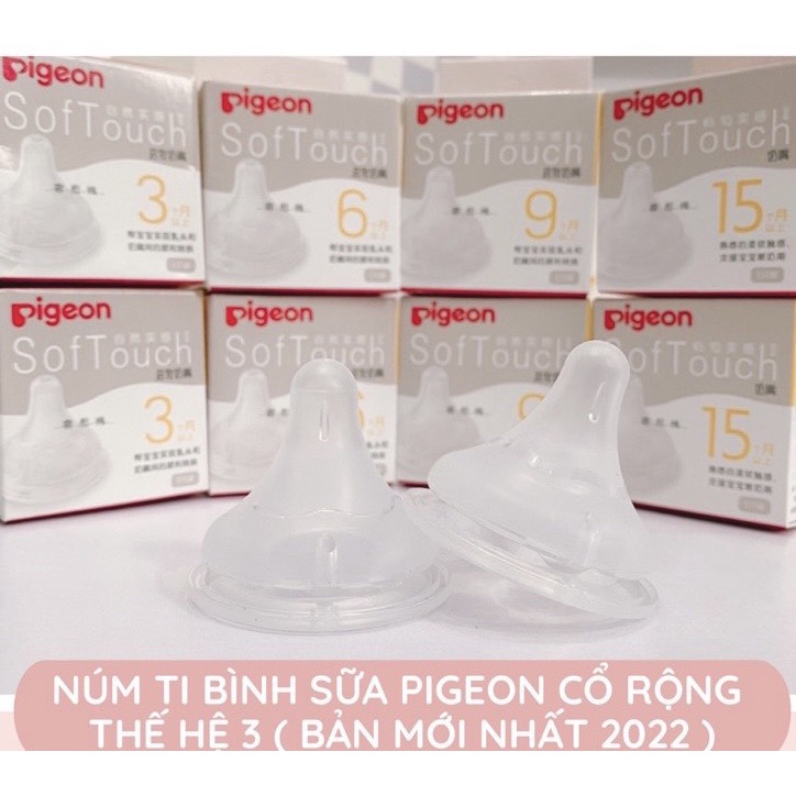 Núm Ti Pigeon PRO SofTouch Thế Hệ Thứ 3 Mẫu Mới 2022 Siêu Mềm - MixASale