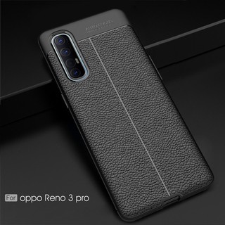 [Giá rẻ nhất ] Ốp lưng Oppo Reno3 Pro Silicon giả da Auto Focus