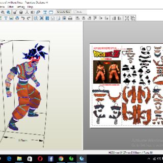 Mô hình giấy goku 23cm