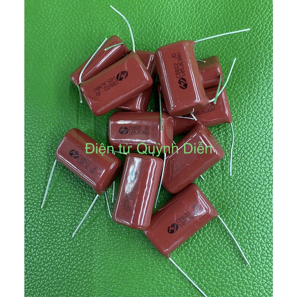 Combo 100 con Tụ kẹo Nâu đỏ CBB22 105J 630V - linh kiện điện tử QUỲNH DIỄN
