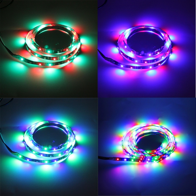 Dải Đèn LED 30 Bóng 5V 3528 RGB USB Chống Nước Trang Trí Nội Thất Lưng TV