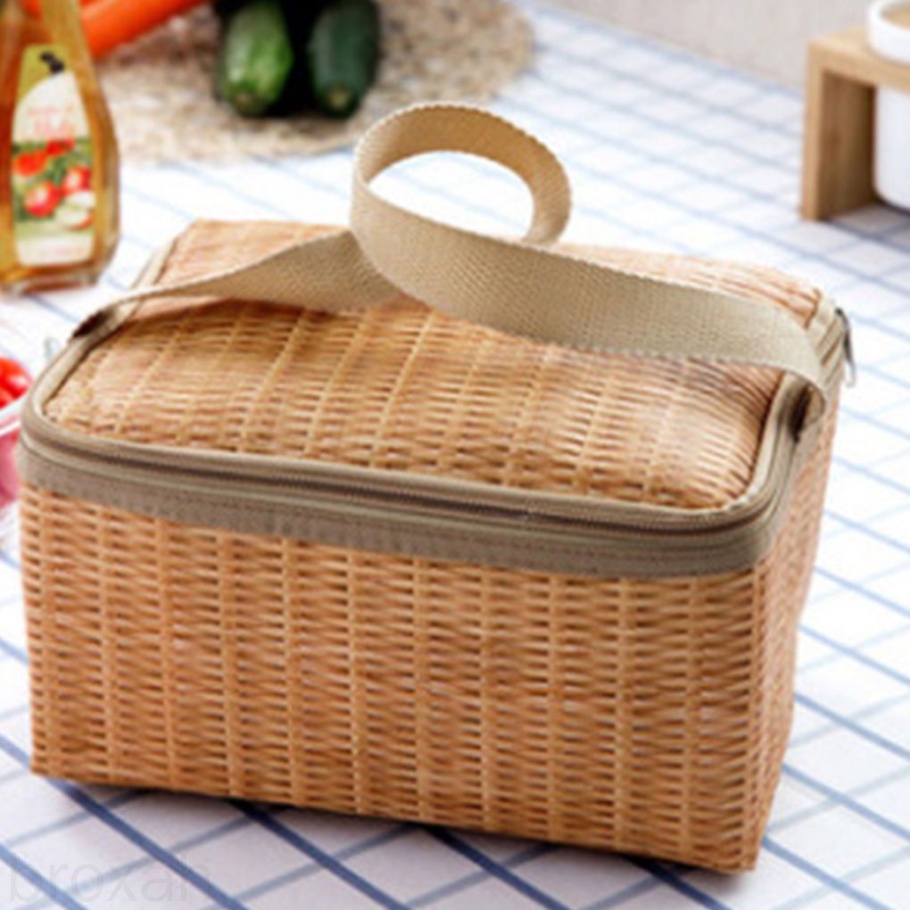 Beach Food Drink Thermal Box OPP Aluminum Film Insulated Lunch Bag Picnic Food Insulation Handbag Portable Ice Pouch broxah