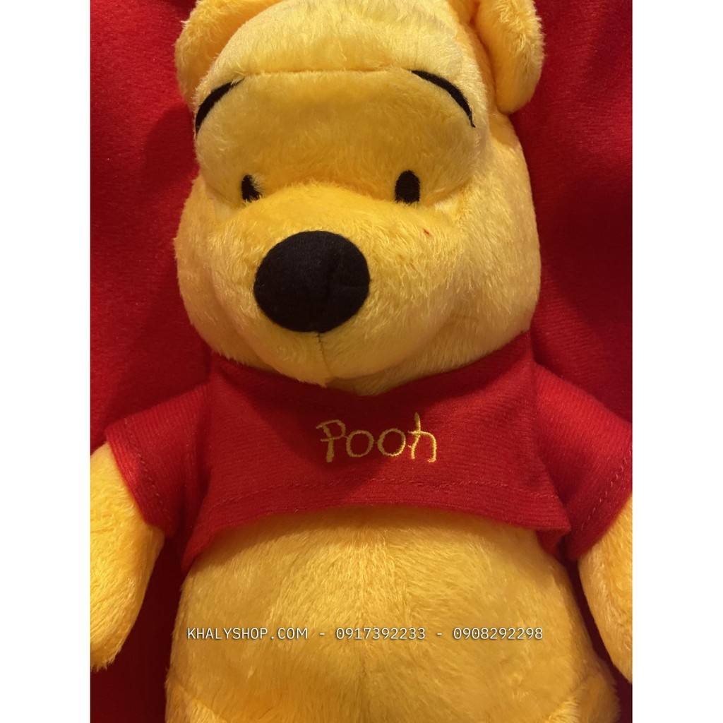 Balo vải thú trẻ em 11" 1 ngăn hình gấu Pooh màu đỏ cho các bé (Thái Lan) - BLTHU002 (24.5x7x28cm)