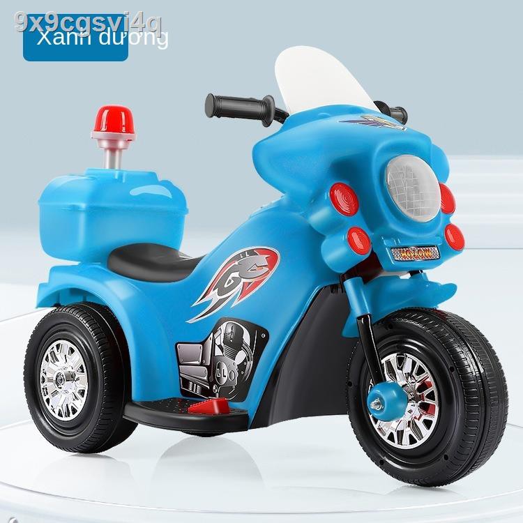 ❈❈Bán buôn xe đẩy trẻ em xe điện trẻ em xe máy điện ba bánh mới xe máy cảnh sát nhẹ có thể được sử dụng làm quà tặng