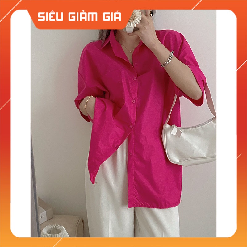Áo Sơ Mi Cộc Tay Trơn Phong Cách Hàn Quốc M0395-Teen 888