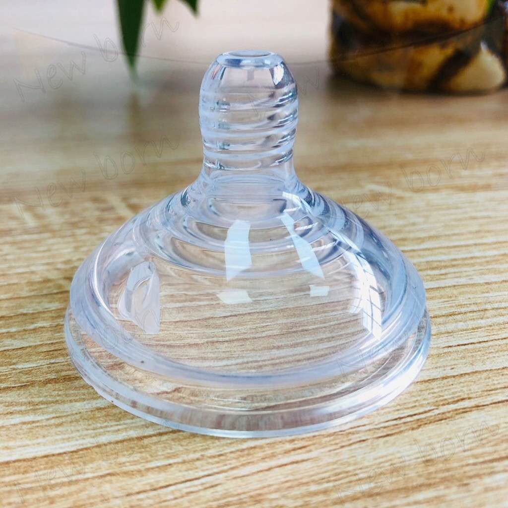 TOMMEE TIPPEE Núm Vú Giả Rộng 6cm Bằng Silicon Chống Tràn Tiện Dụng Cho Bình Sữa Em Bé