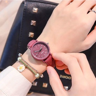 Đồng Hồ Quartz Nữ Dây Da Mặt Tròn