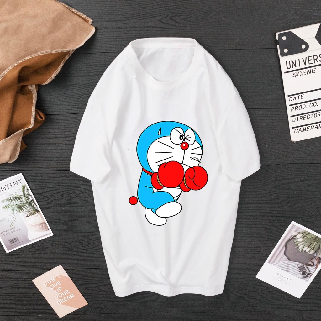 Áo thun nam nữ 100% cotton mang hình đoraemon ngầu lòi dễ thương vừa ra mắt - o28
