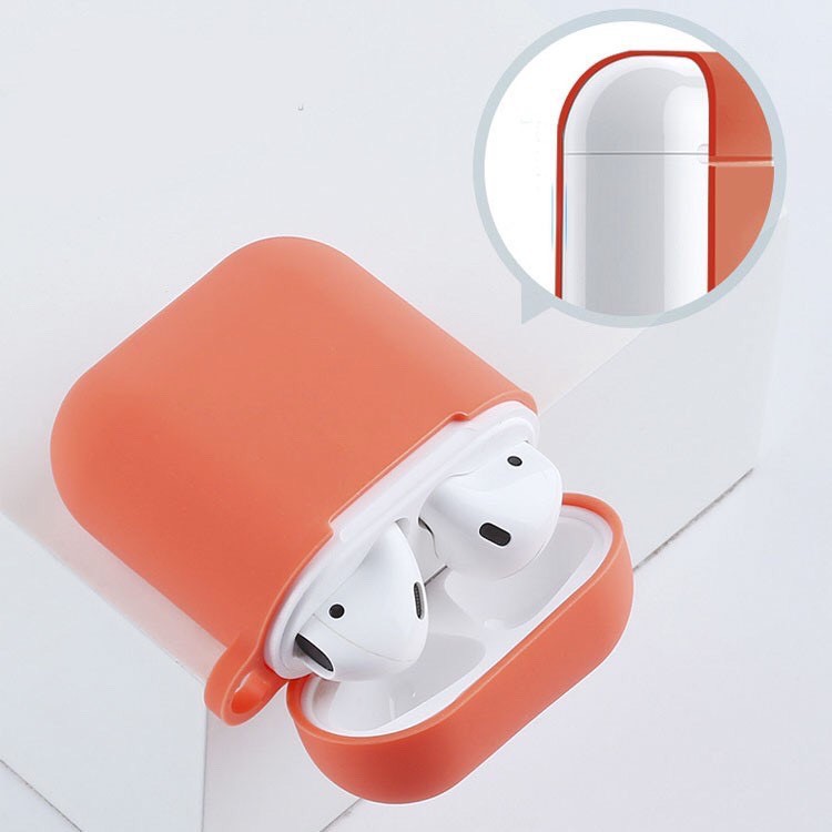 🍓🍌🍑Case Silicon 🍓🍌🍑 Vỏ bao Airpods 2 AirPod 1 đựng tai nghe không dây i11 i12 i18 ... tặng kèm móc đeo 5.0