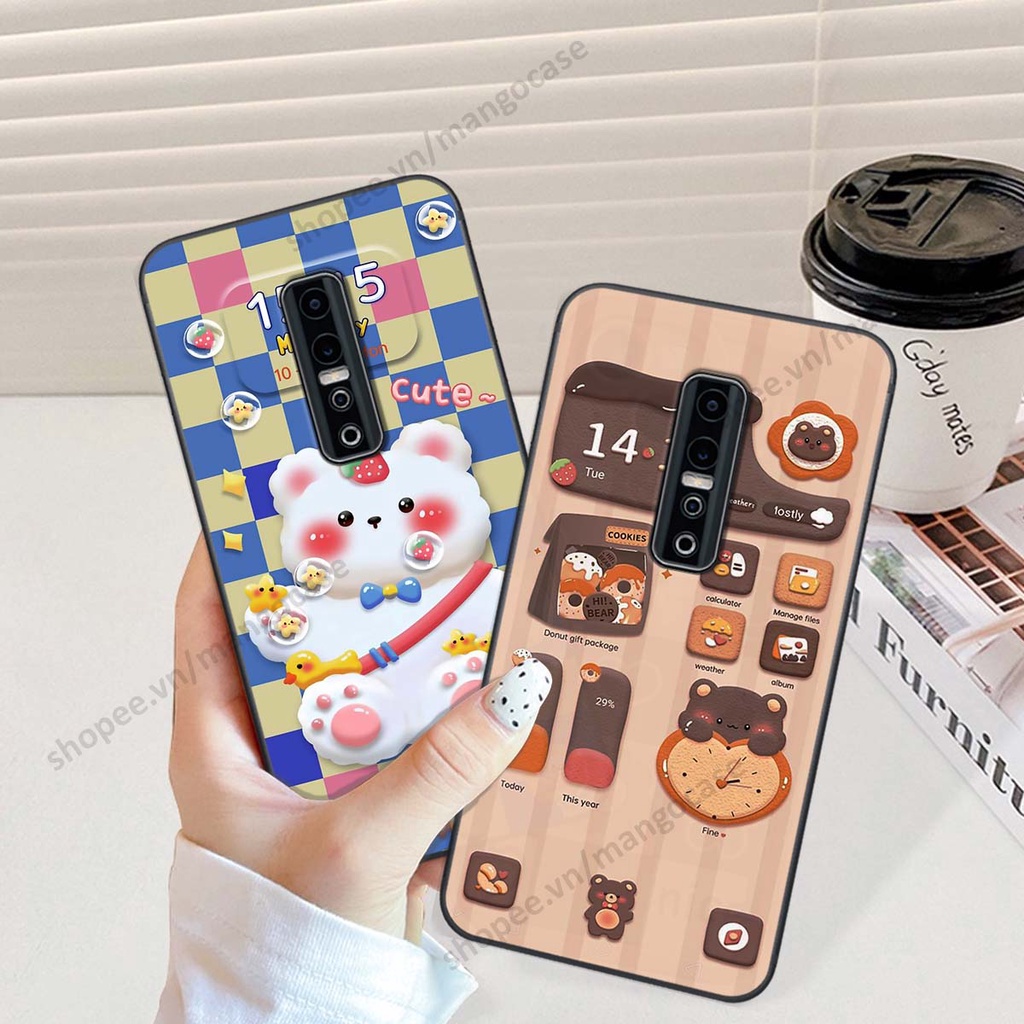 Ốp lưng Vivo V17 Pro hình gấu, thỏ, đồng hồ cute dễ thương