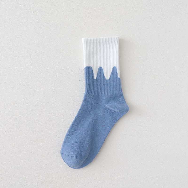 Tất cổ cao nam nữ METAT, set 5 đôi vớ nữ nam màu basic chất liệu cotton mềm thoáng mát dễ phối đồ T18