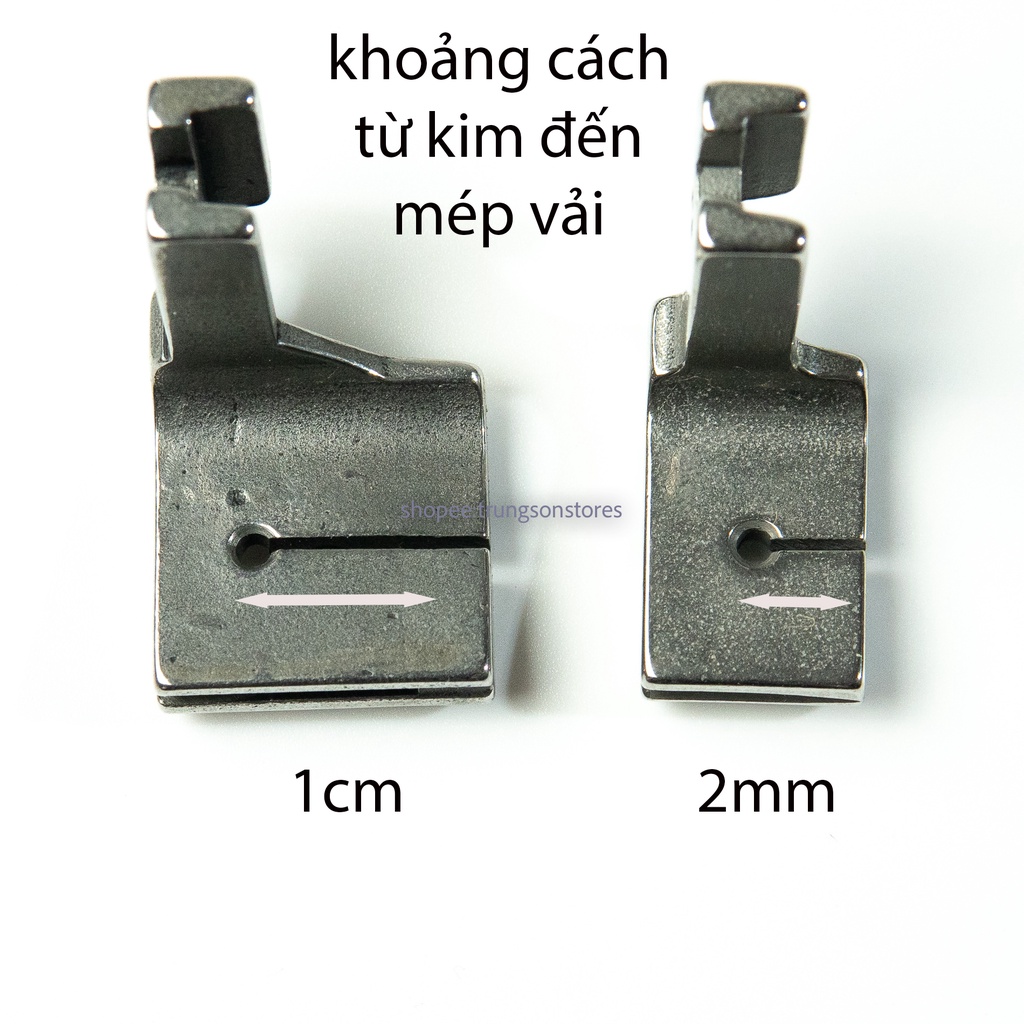chân vịt nhún / rúm 2 lớp to nhỏ máy may 1 kim công nghiệp jack , siruba , juki ... (P5,P5W)
