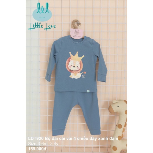 Bộ Cài Vai Cotton Dày Little Love Li7  • 9-12M 12-18M 18-24M 3Y 4Y • Choding Home