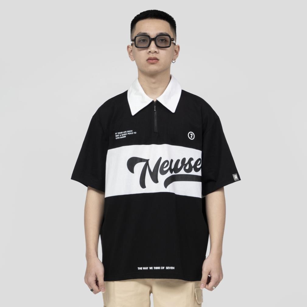 Áo thun polo N7 NEWSEVEN phông tay lỡ nam nữ form rộng Local Brand !