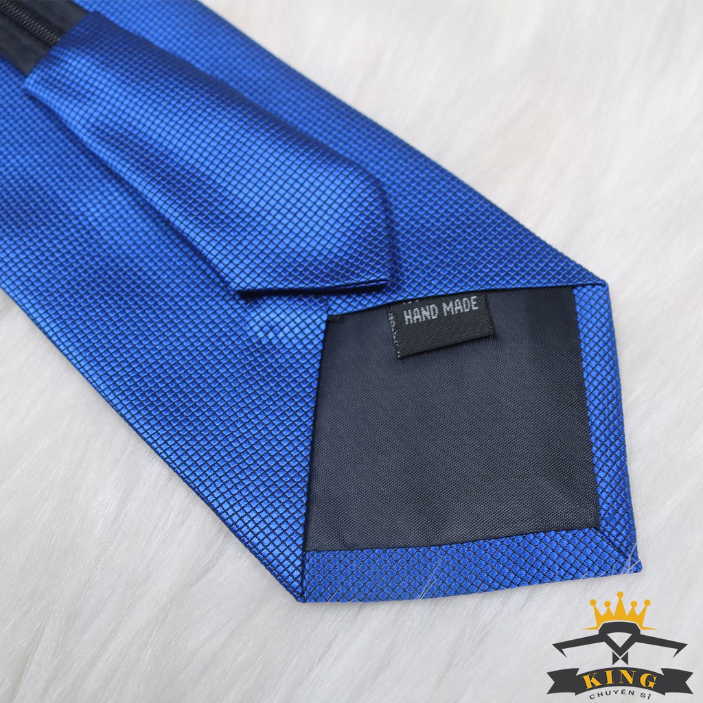 Cà vạt nam dây kéo 8cm, Caravat công sở KING Cavat chú rể thắt sẵn cao cấp vải silk lụa 100% C0022
