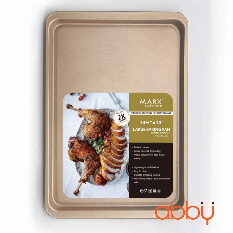 Khay nướng bánh 37x26x2cm màu vàng (Pro)