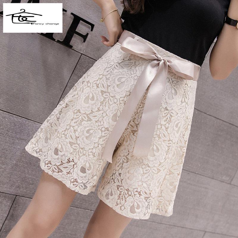 Quần Short Giả Váy Dáng Chữ a Ống Rộng Viền Ren Phong Cách Hàn Quốc Thời Trang Mùa Hè Hàng Mới Dành Cho Bạn Nữ 2022