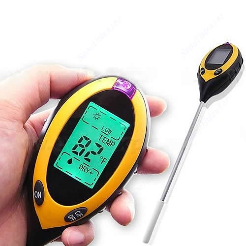 Dụng Cụ Đo Độ PH Của Đất 4 Trong 1 Có Màn Hình LCD