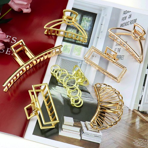 Kẹp tóc thời trang cỡ lớn phong cách hàn quốc xi mạ cứng cáp #2
