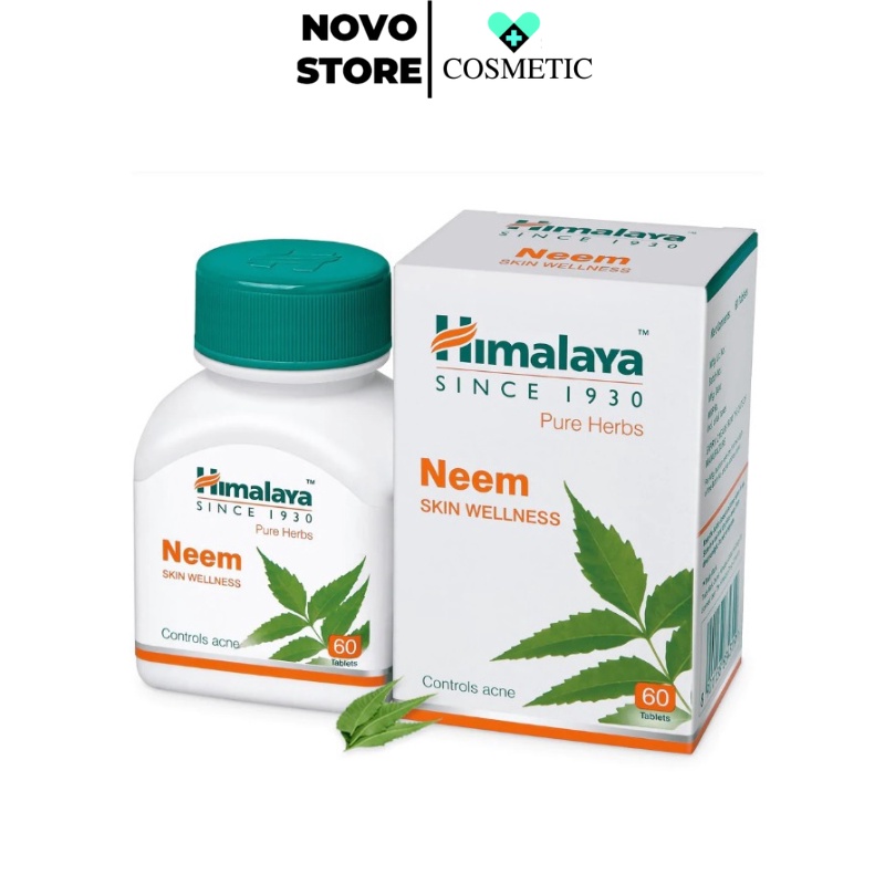 NEEM Himalaya hộp 60 viên Date 2026 nuôi dưỡng bảo vệ da hổ trợ cải thiên cho da mụn hàng Ấn Độ