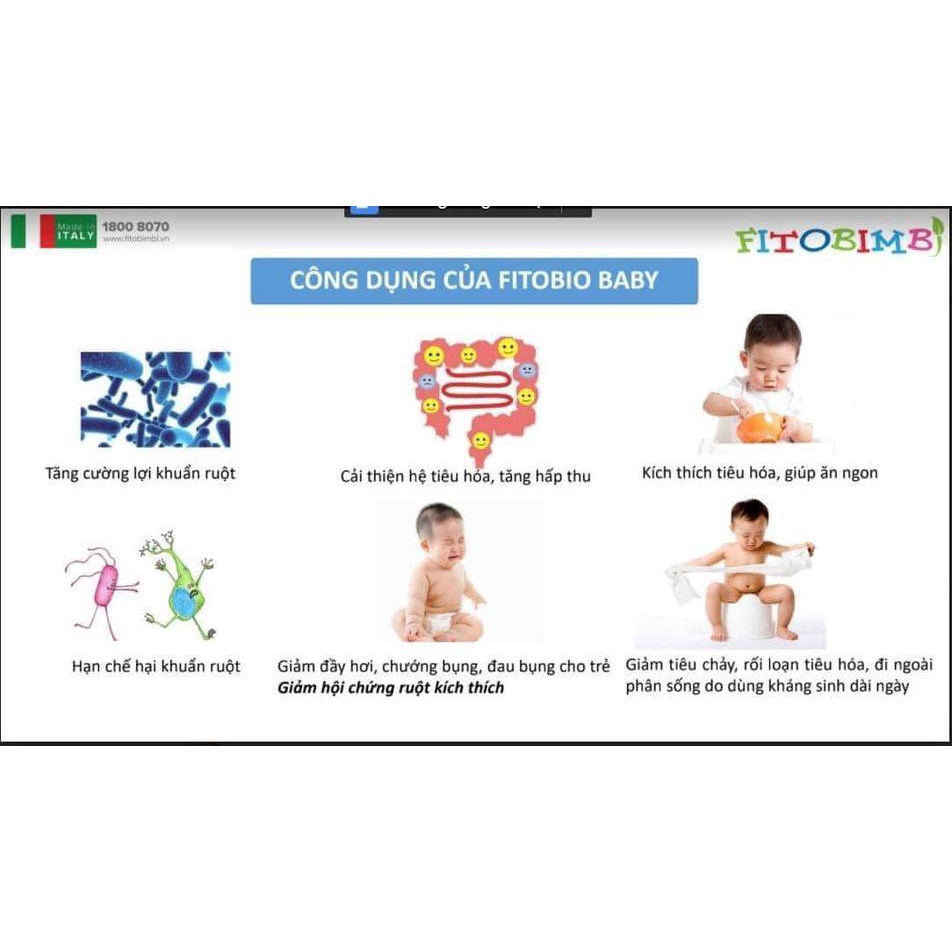 Fitobio baby - Bổ sung 30 tỷ lợi khuẩn cải thiện tiêu hóa, bé hết táo bón, rối loạn tiêu hóa (Lọ 15ml)