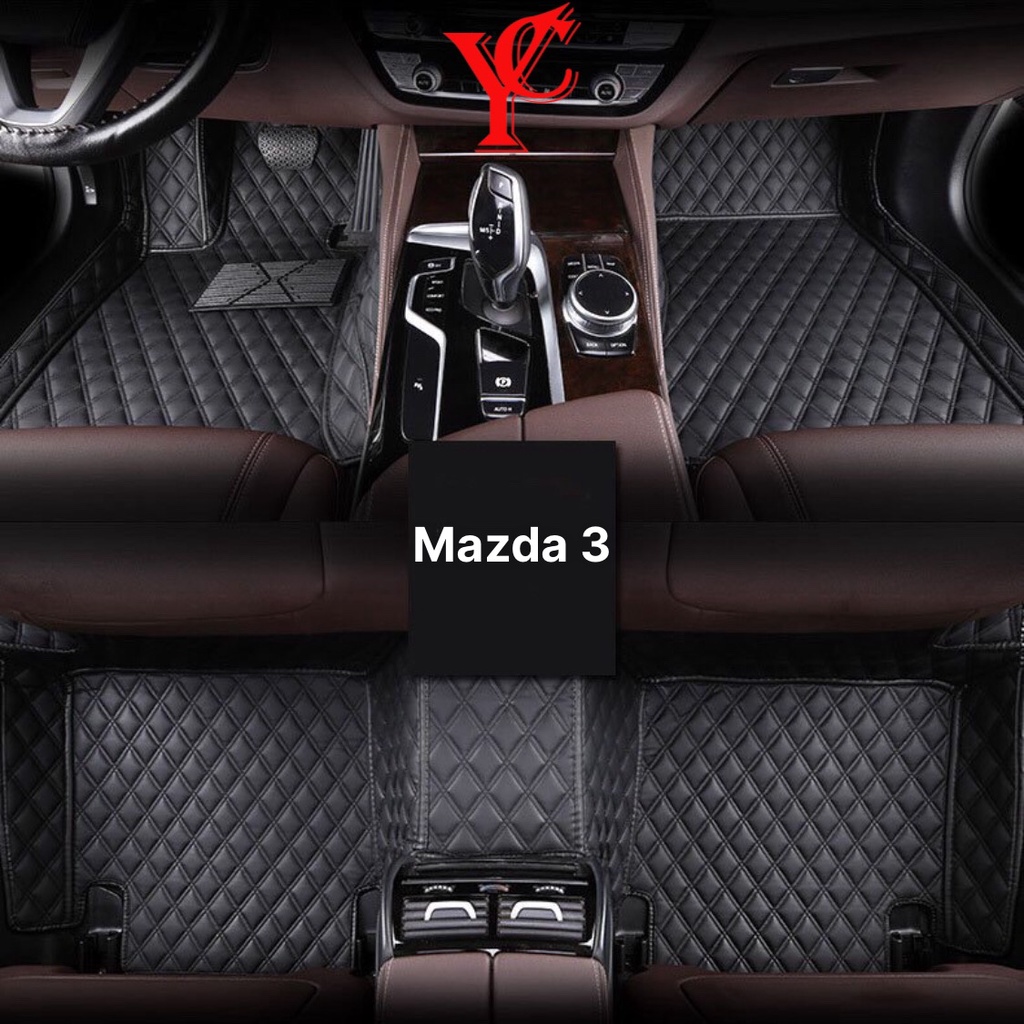 Thảm da lót sàn cao cấp 1 lớp cho Mazda 3 đời 2013-2019