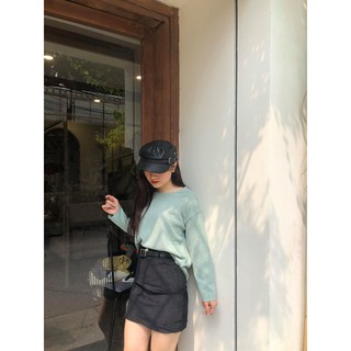 Áo pull len kẻ mỏng motoghi