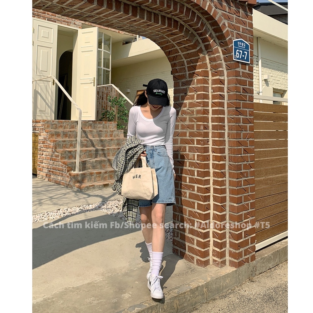 Quần Short Jean Nữ Lửng Short Ngố Jean Ống Rộng MSHA
