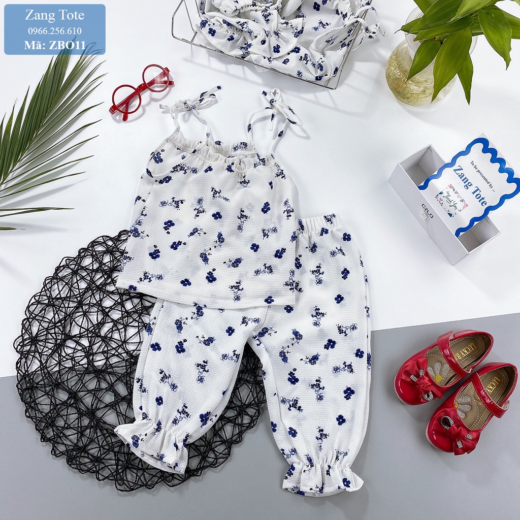 Bộ set áo 2 dây quần hoa Alibaba cho bé gái chất đũi xốp Thái cao cấp cực xinh đáng yêu ZBO11 - Zang Tote