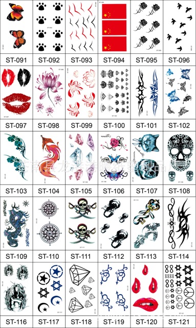 Set 30 hình xăm dán giá 50k tattoo