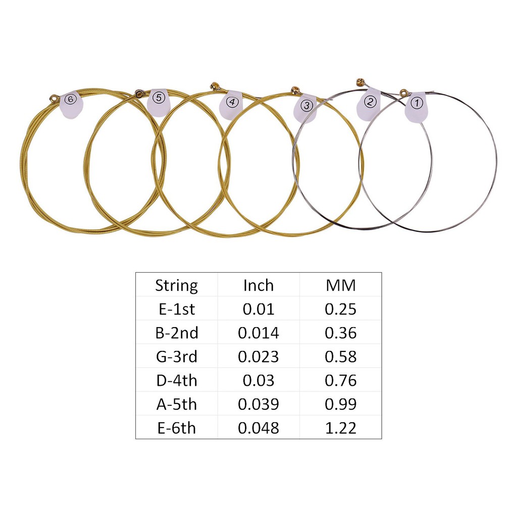 Bộ 6 dây Guitar Acoustic Ziko DAG-010 và DAG-011