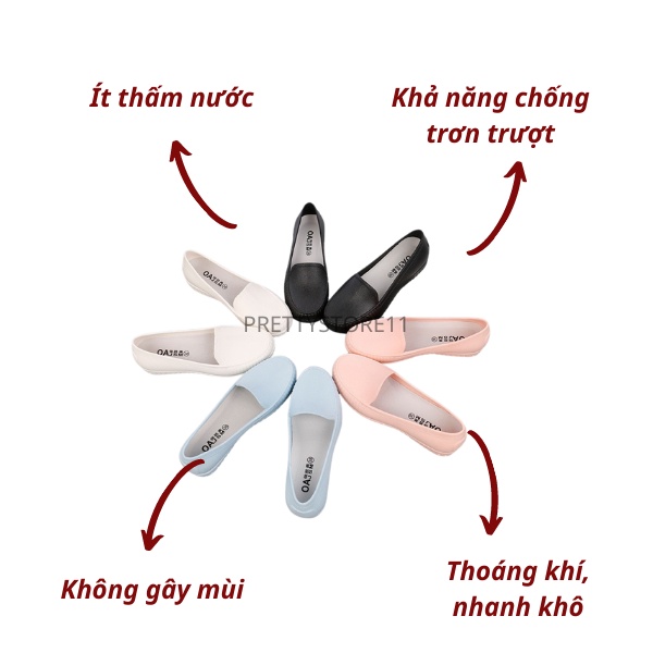 Giày lười nữ trơn nhiều màu cá tính phong cách thời trang Hàn Quốc bền đẹp, thoáng khí đi chơi đi làm