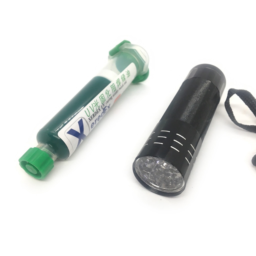 Keo UV xanh phủ mạch PCB - cách điện