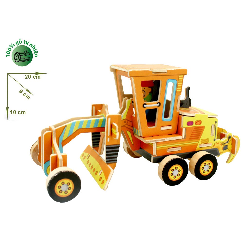 Mô hình xe công trường DIY - 3D Jigsaw Puzzle Wooden Toys