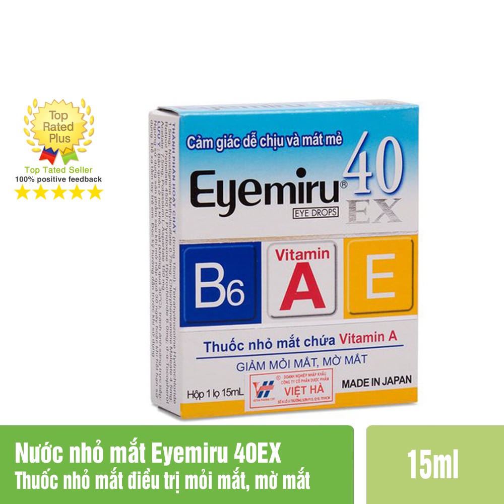 [Hàng nhập khẩu chính hãng] Nhỏ Mắt Eyemiru 40EX 💊 Giảm mờ mắt, mỏi mắt - Chứa Vitamin