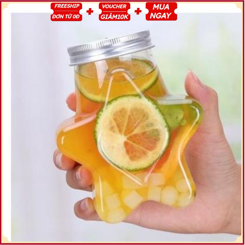 PVN33879 Bình nước hình ngôi sao nhựa 500ml siêu xinh cực phẩm hot hit T2