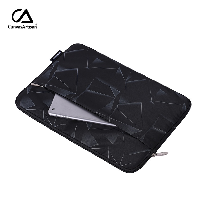 CanvasArtisan Túi đựng laptop vải họa tiết 3D có túi trước thích hợp cho Matebook M1 M2 Air Pro Acer Dell 11/12/13/14/15 inch