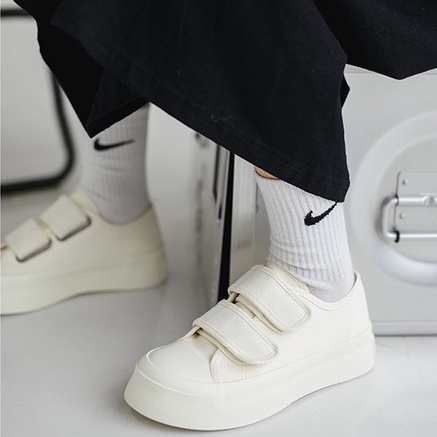 Giày thể thao vải canvas quai dán đế bánh mì ulzzang G02