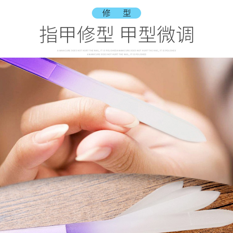 1 cái Nail File Buffing Pha lê Thủy tinh bền Nail Art Buffer Files Device Tool Công cụ chà nhám Khối Làm móng Chuyên nghiệp Làm móng chân