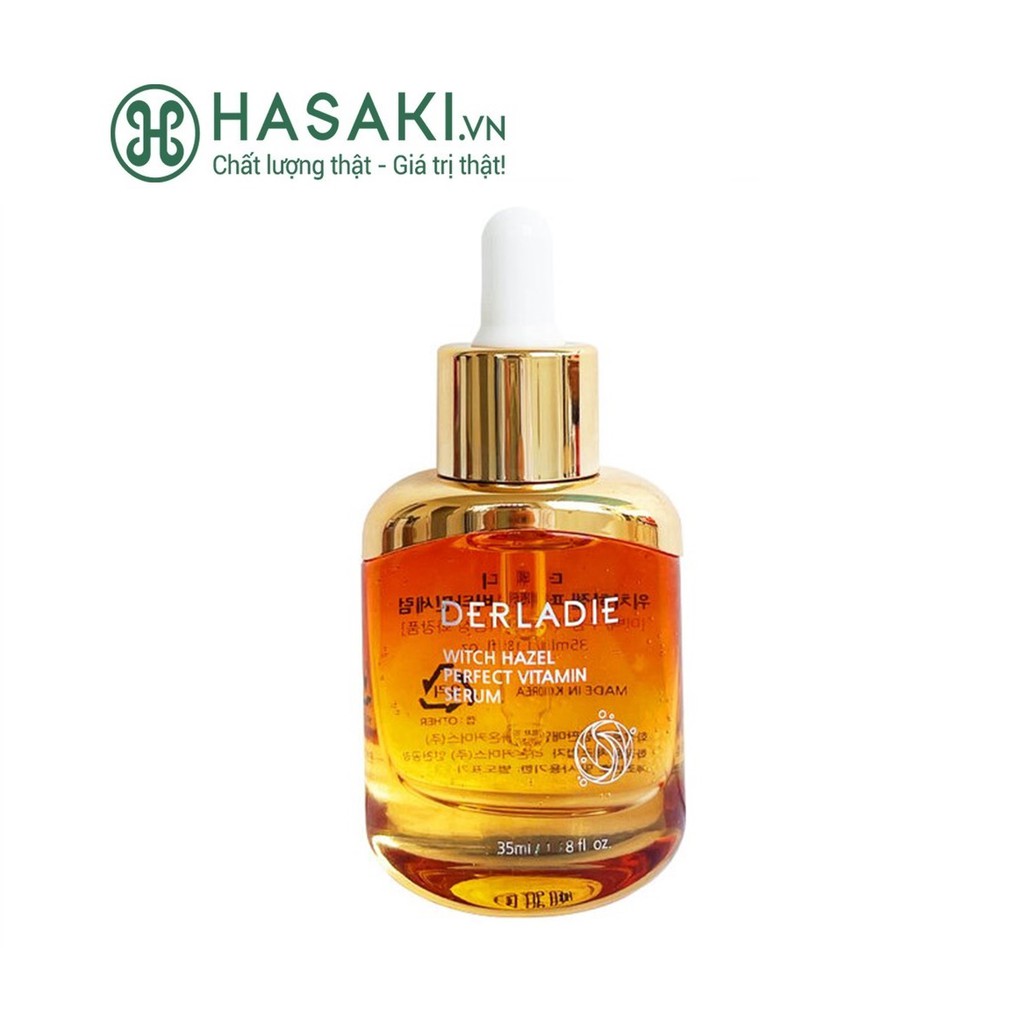 Tinh Chất Derladie Giảm Mụn, Hỗ Trợ Làm Mờ Sẹo Witch Hazel Perfect Vitamin Serum (Mới) 35ml
