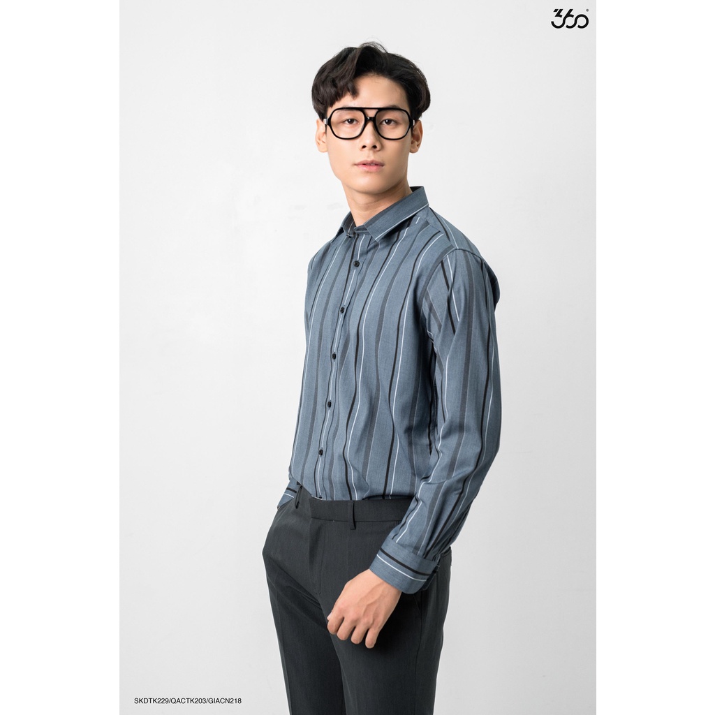 Áo sơ mi kẻ sọc cổ bẻ local brand 360Boutique chất liệu cao cấp - SKDTK229 | BigBuy360 - bigbuy360.vn